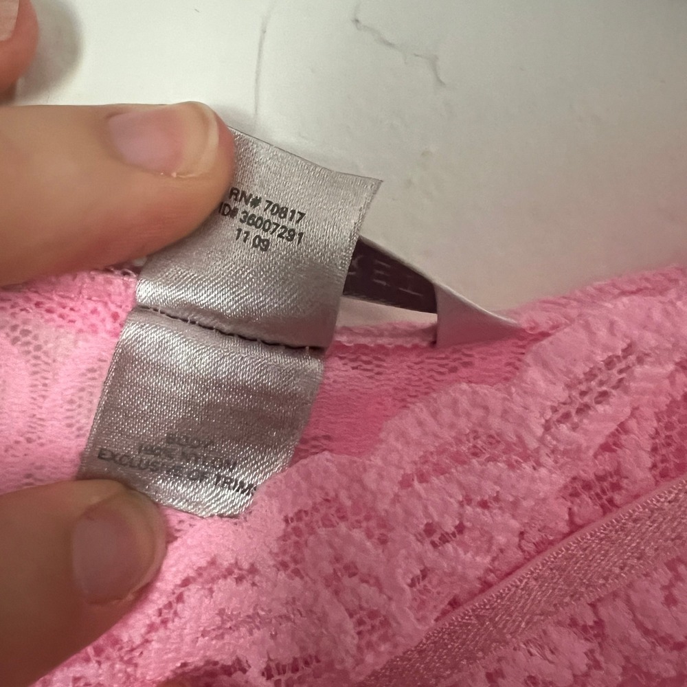 Victoria's Secret Pink Lace Babydoll y2k Coquette Lingerie Slip Dress Dollcore M - Picture 13 of 14